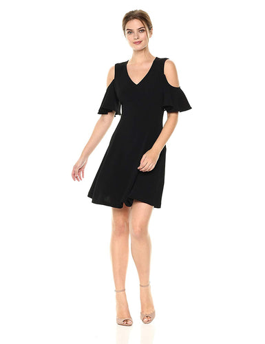 Lark & Ro Amazon Brand Vestido de Manga Corta con Hombros Descubiertos y línea A para Mujer