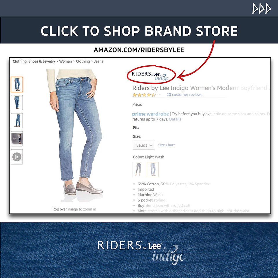 Riders by Lee índigo - Jeans de Pierna Recta para Mujer